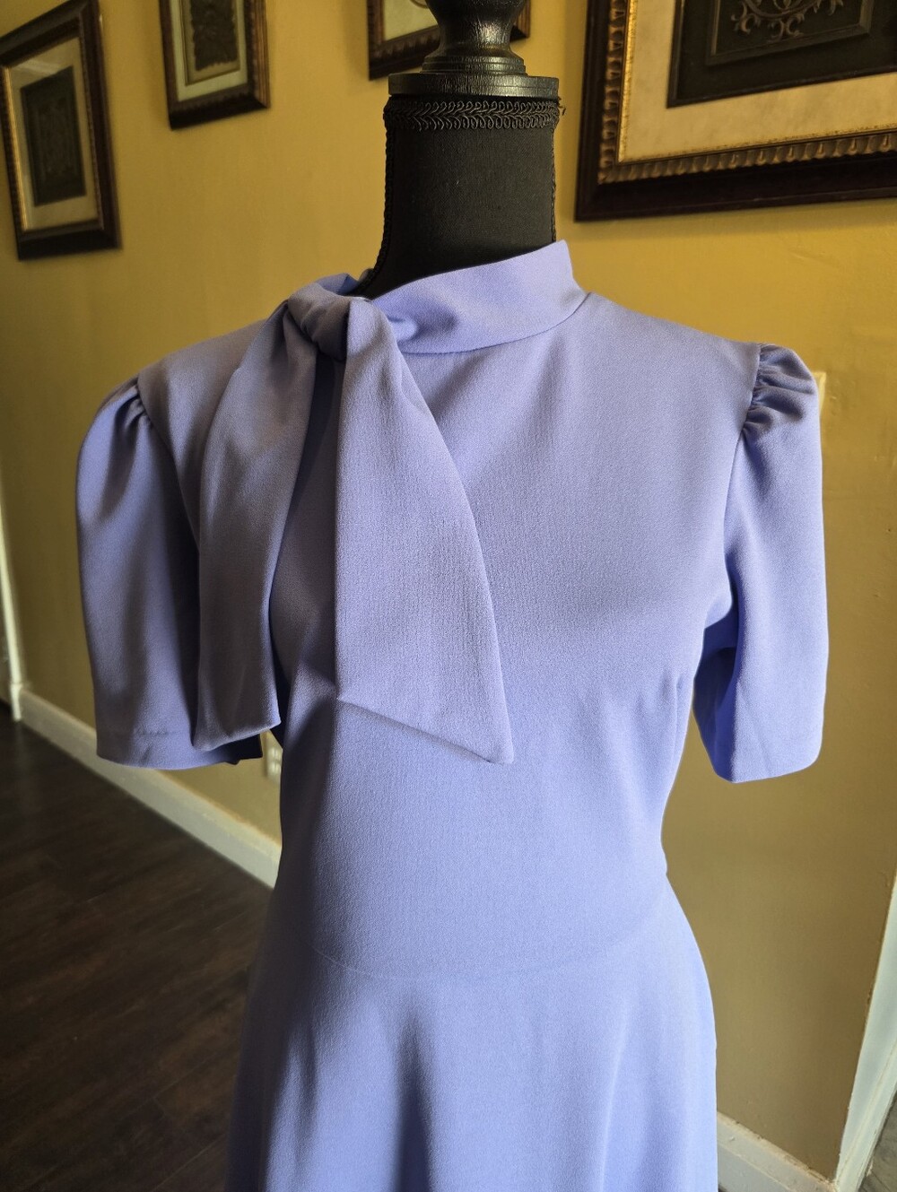 Ivy & Blu Womens Short Sleeve Lavender Fit Flare Dress Size 12